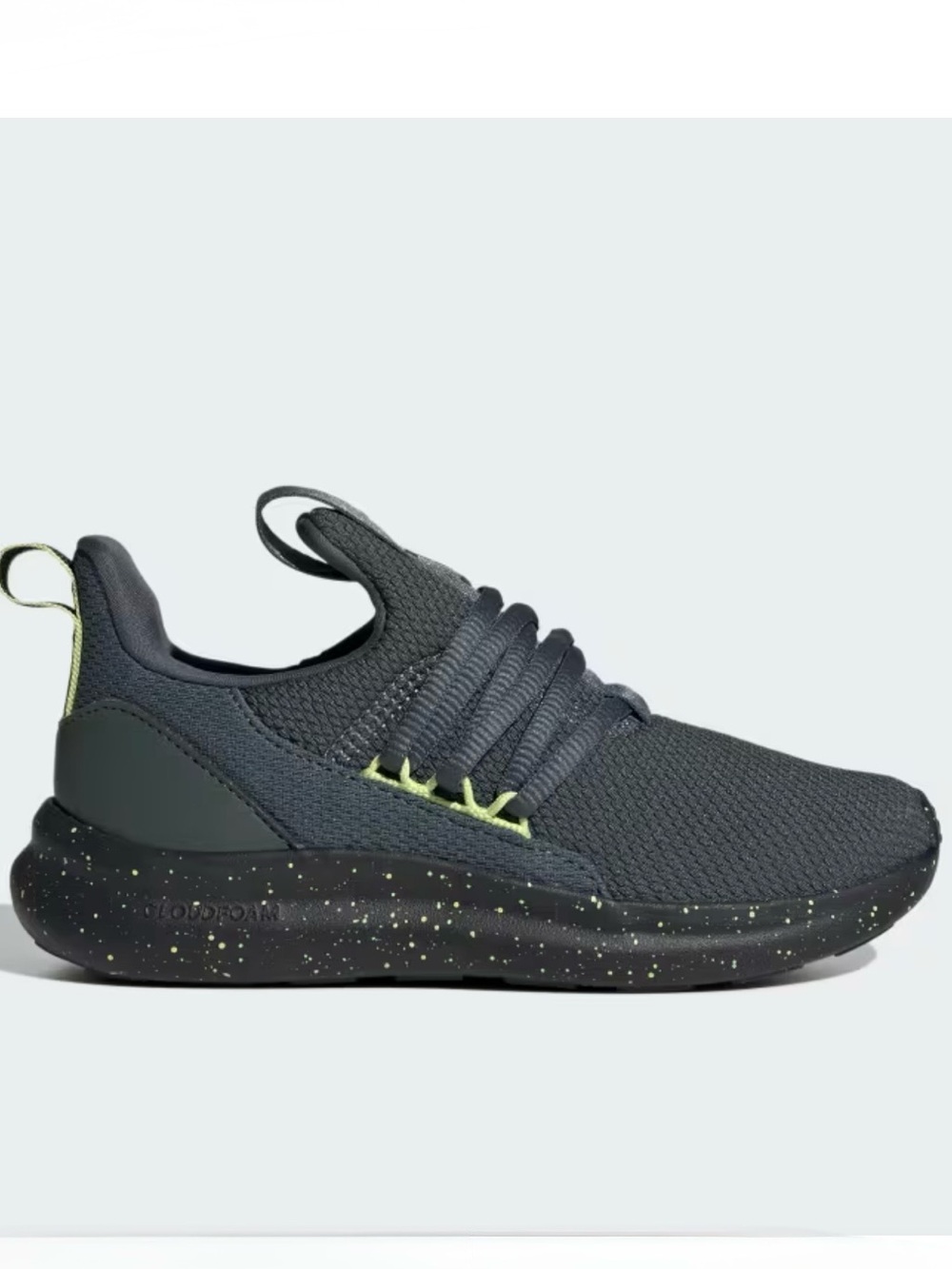 adidas Kids Lite Racer Adapt 7.0 Sneakers Legend Ivy/Pulse Lime/Carbon Sz 1